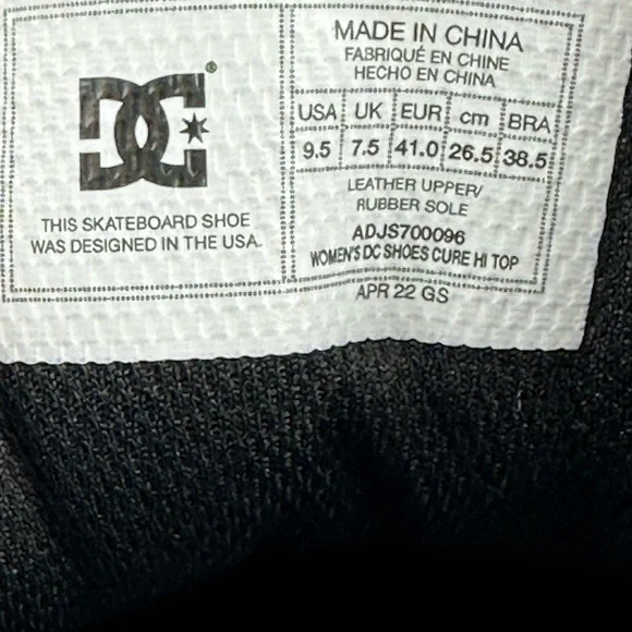 Women’s DC Cure Hi Size 9.5 Skate Leather Sneakers Trainers Pink Leopard - Picture 7 of 9